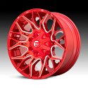 Fuel Twitch D771 Candy Red Milled Custom Truck Wheels 2